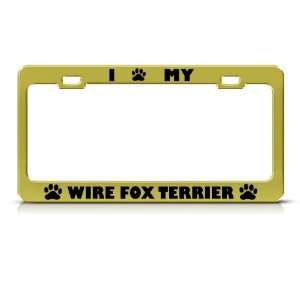  Wire Fox Terrier Dog Animal Metal license plate frame Tag 