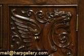 Solid quarter sawn oak, a sideboard or buffet from about 1900 has 