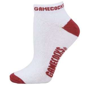South Carolina Gamecocks White Ladies 9 11 Ankle Socks:  