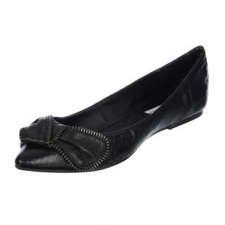 Steve Madden Womens P Sippi Black Pointed toe Bow Flats  Overstock 