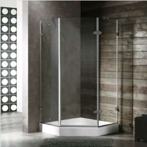  40 x 40 Frameless Neo Angle Shower Enclosure with Base 
