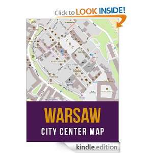 Warsaw, Poland City Center Street Map (Srodmiescie) eReaderMaps 