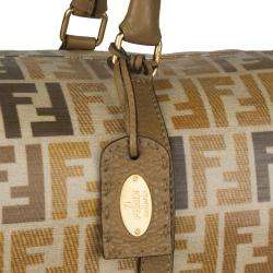 Fendi Selleria Large Zucca Brown Canvas Bowler Bag  