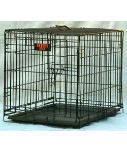 Single Door Medium 36 inch Folding Dog Crate Cage  Overstock