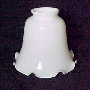 White Bell Glass Ceiling Fan Fixture 2 1/4 Light Shade  