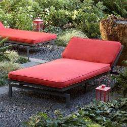   Crimson Adjustable Outdoor Chaise with Sunbrella Fabric Cushion