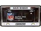 SAN DIEGO CHARGERS Auto Car Chrome License Plate Frame Metal NFL