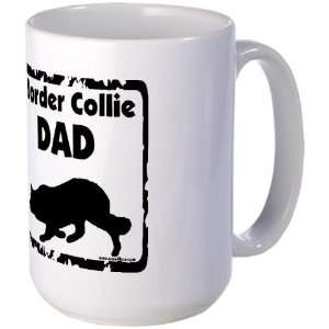  Border Collie Dad Pets Large Mug by  Everything 