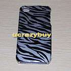   iPhone 4 G 4G 4th Gen 4GS 4S 4 S New Zebra Back&Front Cover Skin Case