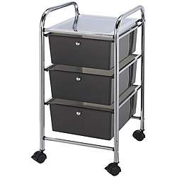 Blue Hills Studio 3 drawer Smoke Storage Cart  Overstock