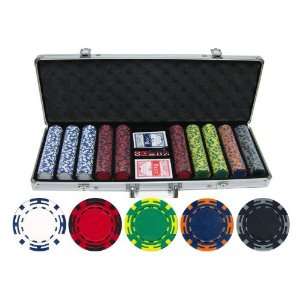  13.5g 500pc Z Striped Clay Poker Chip Set Beauty