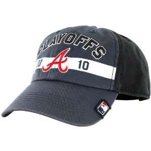 Twins 47 Atlanta Braves Charcoal/Navy Blue 2010 MLB Playoffs Official 
