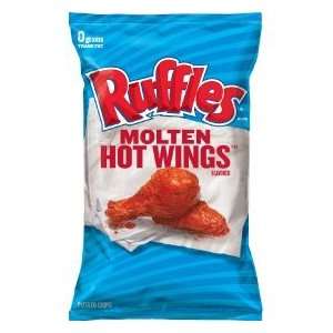  Ruffles Molten Hot Wings Flavored Potato Chips, 9oz Bags 