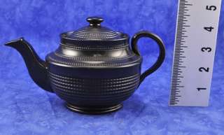 Antique Jackfield Pottery Tea Pot English 1700s Black  