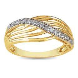 10k Yellow Gold 1/6ct TDW Diamond Fashion Ring (G H, I2 I3 