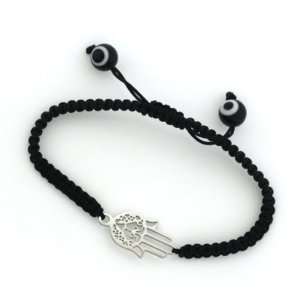   Hamsa Evil Eye Black String Adjustable Bracelet: TrendToGo: Jewelry