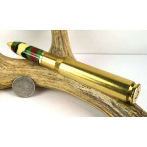 Jungle Camo Acrylic 50cal Rifle Cartridge Pen With a Gold 