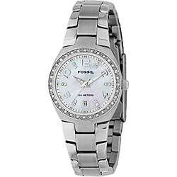 Fossil AM4141 Womens Analog Mother of Pearl Watch  