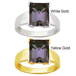 10k Gold Synthetic Alexandrite Solitaire Ring  
