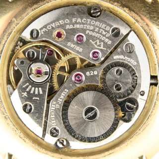 Vintage 1950s 18K Gold Movado 17 Jewel Mens Wristwatch  