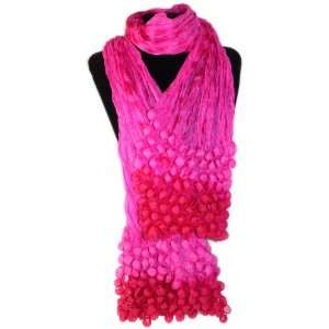  100% Silk Pink Red Tie Dyed Scarf: Everything Else