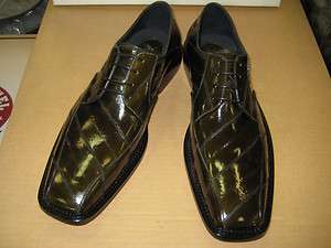 MENS GENUINE AUTHENTIC OLIVE GREEN EEL DRESS SHOE ALL SIZE  