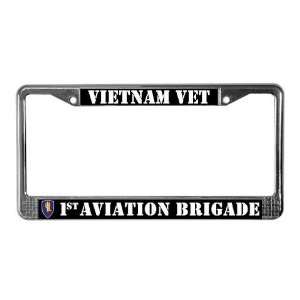  1st AVN BDE Vietnam Vet   Blk Military License Plate Frame 