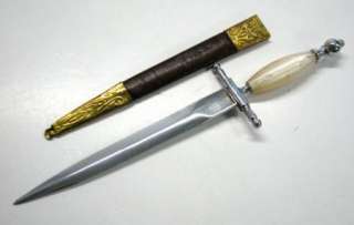 VINTAGE LETTER OPENER KNIFE DAGGER SWORD FORM WITH HOLDER PRETTY 