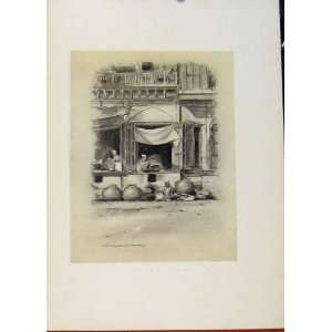    Bazaar At Delhi Antique Print C1902 World Pictures