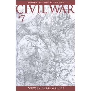  Civil War #7, Michael Turner Sketch Variant Cover (Civil 