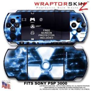 Radioactive Blue WraptorSkinz Skin and Screen Protector Kit fits Sony 