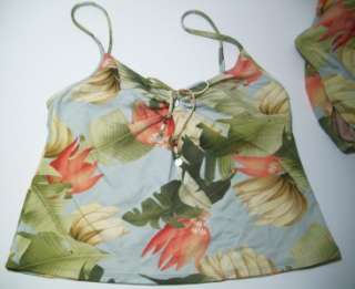 TOMMY BAHAMA Womens 2 Piece Tankini Bathing Suit Hawaiian Floral Print 