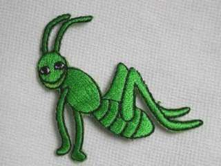 Comical Grasshopper Embroidered Iron On Patch  