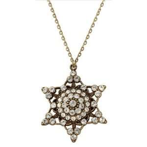 Marvelous Michal Negrin Star of David Pendant Enriched with Sparkling 