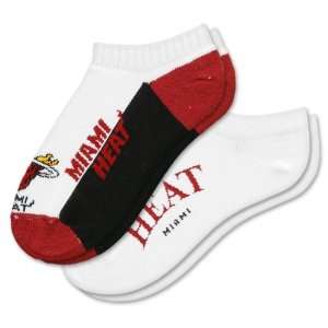  NBA Miami Heat Mens Socks, 2 Pack, Ankle Socks