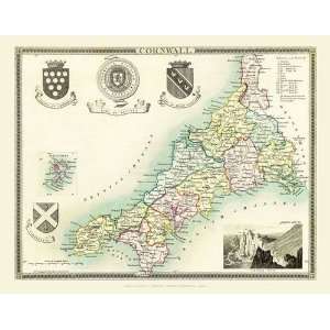  Thomas Moules Map of Edinburgh 1837 Colour Print of County Map 