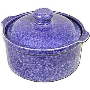 Blue Sponge Stoneware 2 Quart Casserole Dish Kitchen 