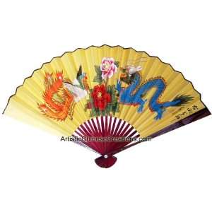  Chinese Gifts Chinese Wall Fan   Dragon & Phoenix
