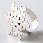 Christmas Holiday Napkin Rings Snowflake Poinsettia Pinecone 