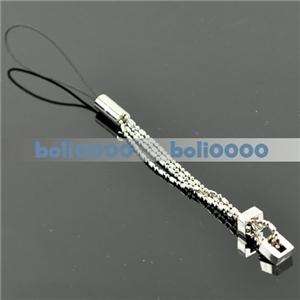 CELL PHONE CHAIN 2 SQUARE PENDANT SILVERY S030  