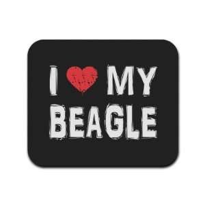  I Love My Beagle Mousepad Mouse Pad: Computers 