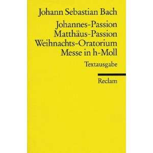  Matthaus Passion (German Edition) (9783150059180) Books