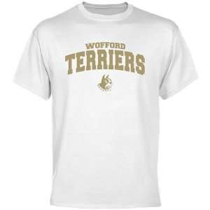  NCAA Wofford Terriers White Mascot Arch T shirt  Sports 