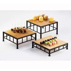 Cal Mil 12x12x3 Wire Frame Riser w/ Bamboo Top Kitchen 
