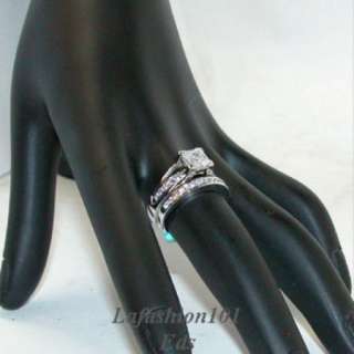 Top selling CZ Wedding/Engagement RINGS SET SIZE 5,6,7,8,9,10 