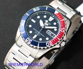 SEIKO 5 SPORTS MENS AUTOMATIC MID SIZE OYSTER DIVER STEEL WATCH 100M 