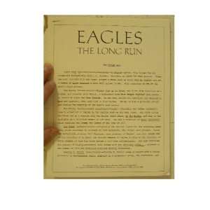  The Eagles Vintage Press Kit The Long Run 
