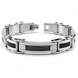 Stainless Steel Mens Cable Link Bracelet  