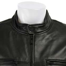 Guess Mens Leather Moto Jacket  Overstock