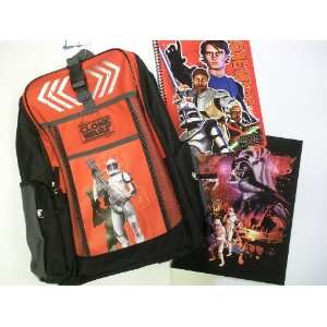    inch Backpack with BONUS Star Wars Notebook and Folder Toys & Games